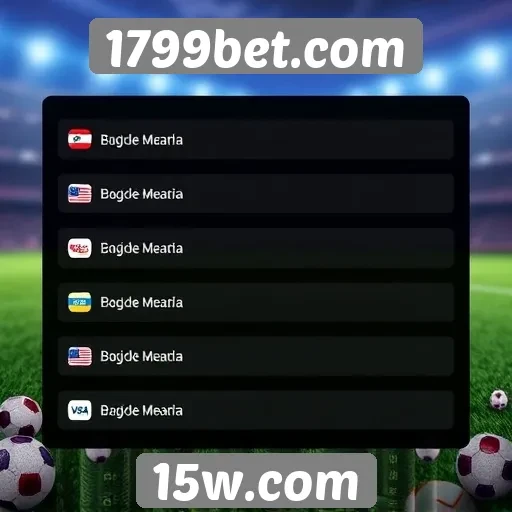 Métodos de pagamento disponíveis no 1799bet.com